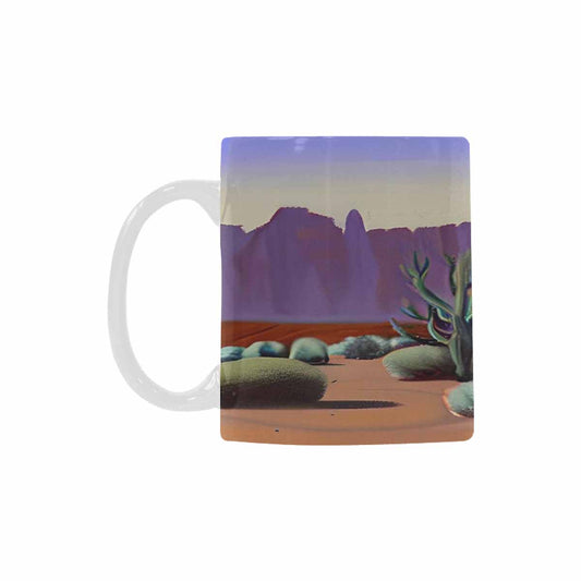 Coffee Mug, tea cup, desert scene, design 24