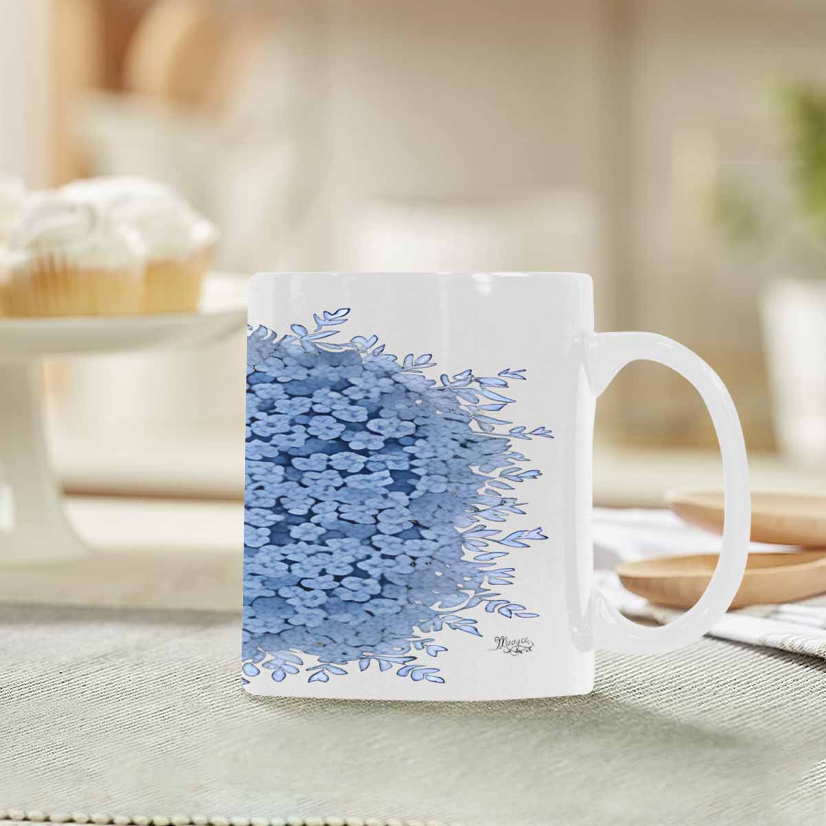 Quality Mug, coffee mug, tea cup, Bright florals, Set 2, design 14