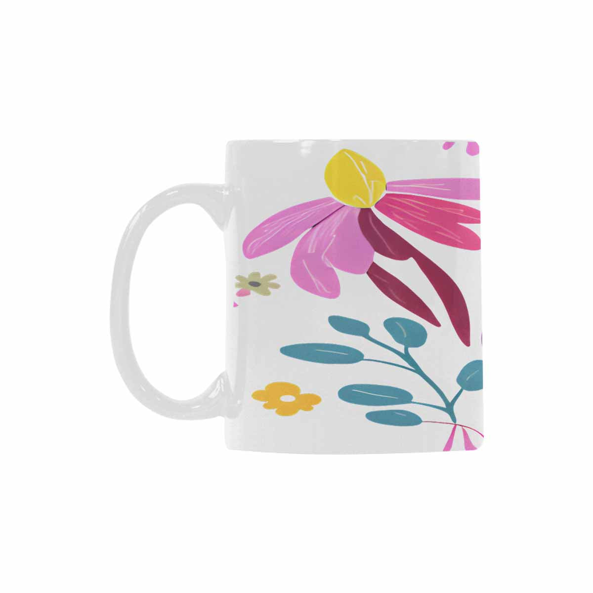 Quality Mug, coffee mug, tea cup, Bright florals, Set 2, design 56