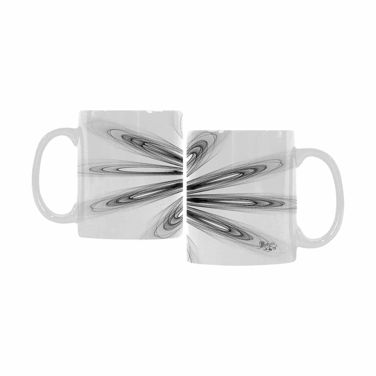 Quality Mug, coffee mug, tea cup, B & W Abstract, Set 1, design 127