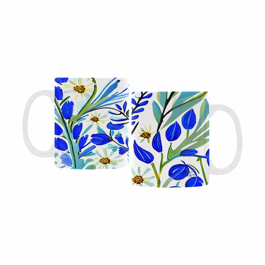 USA made Quality Mug, coffee mug, tea cup, Bright florals, Set 1A, Design 12