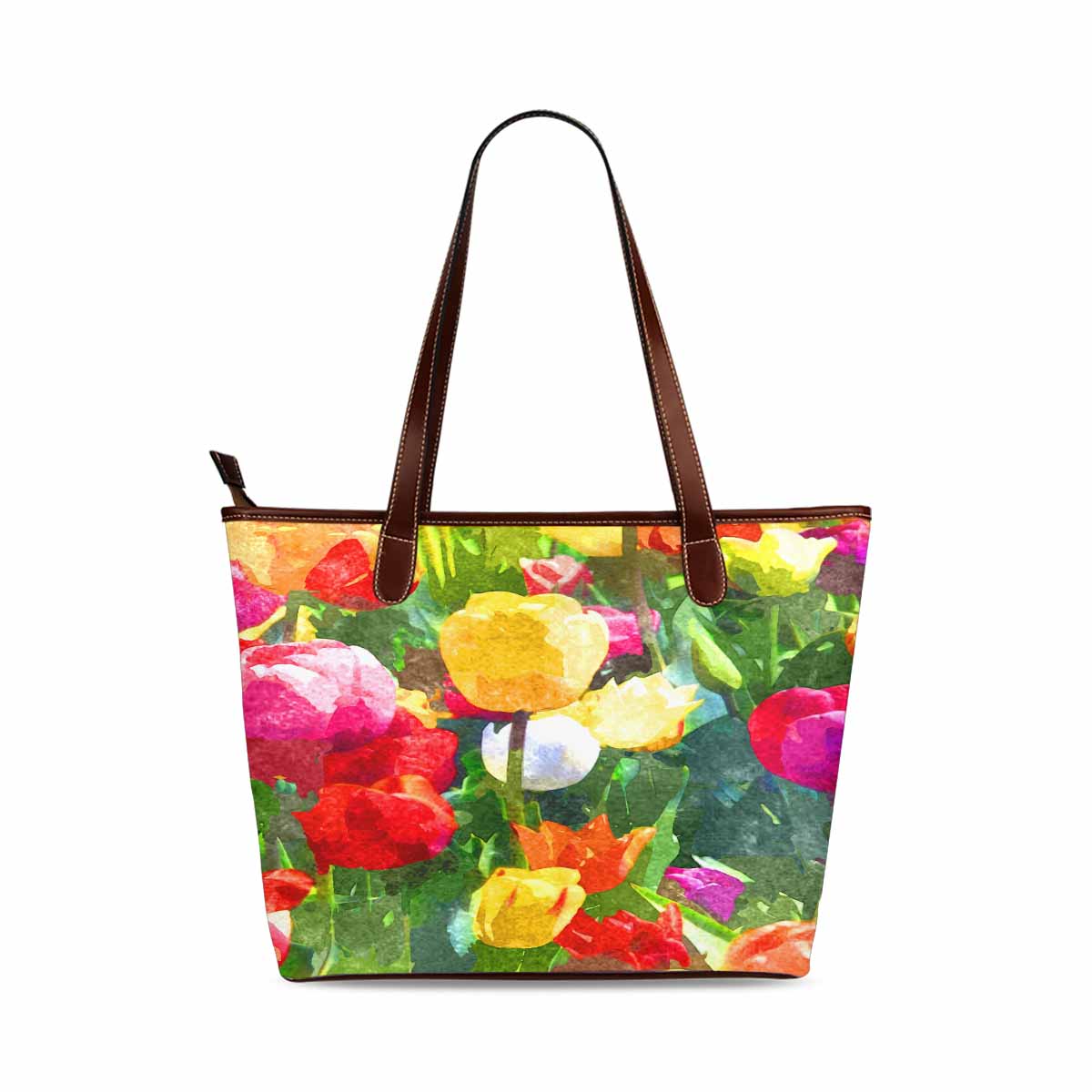 Classic Fabric handbag, watercolor floral, design 247