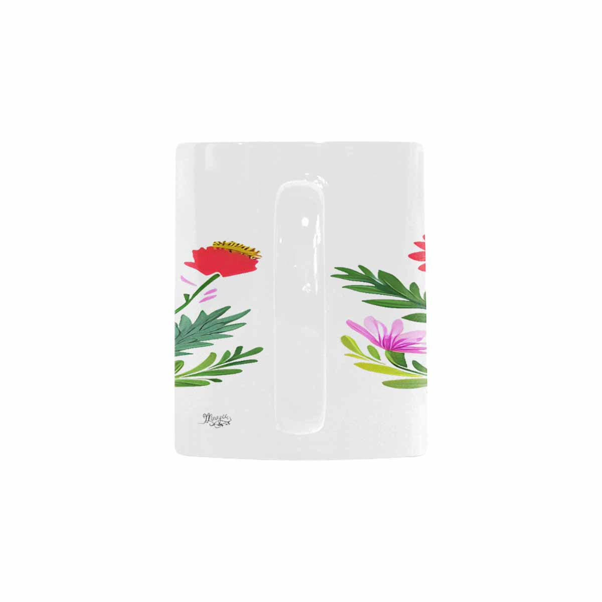 USA made Quality Mug, coffee mug, tea cup, Bright florals, Set 2, design 91