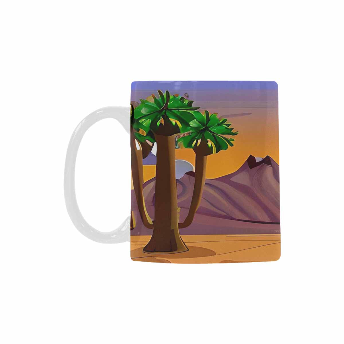 Coffee Mug, tea cup, desert scene, design 41