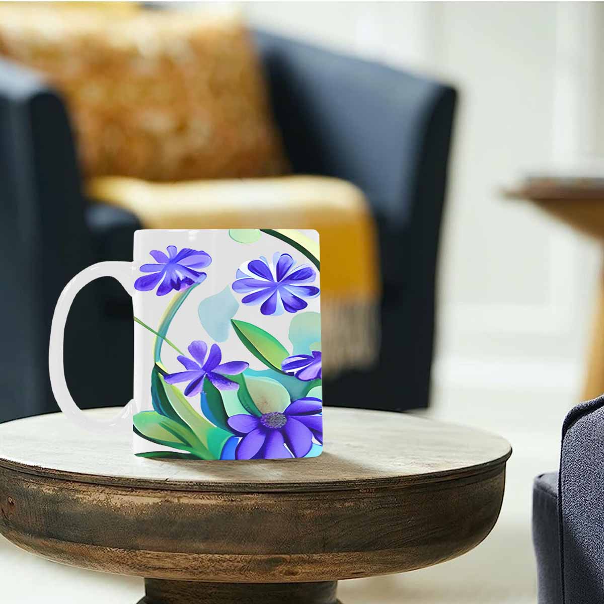 Quality Mug, coffee mug, tea cup, Bright florals, Set 1A, Design 61