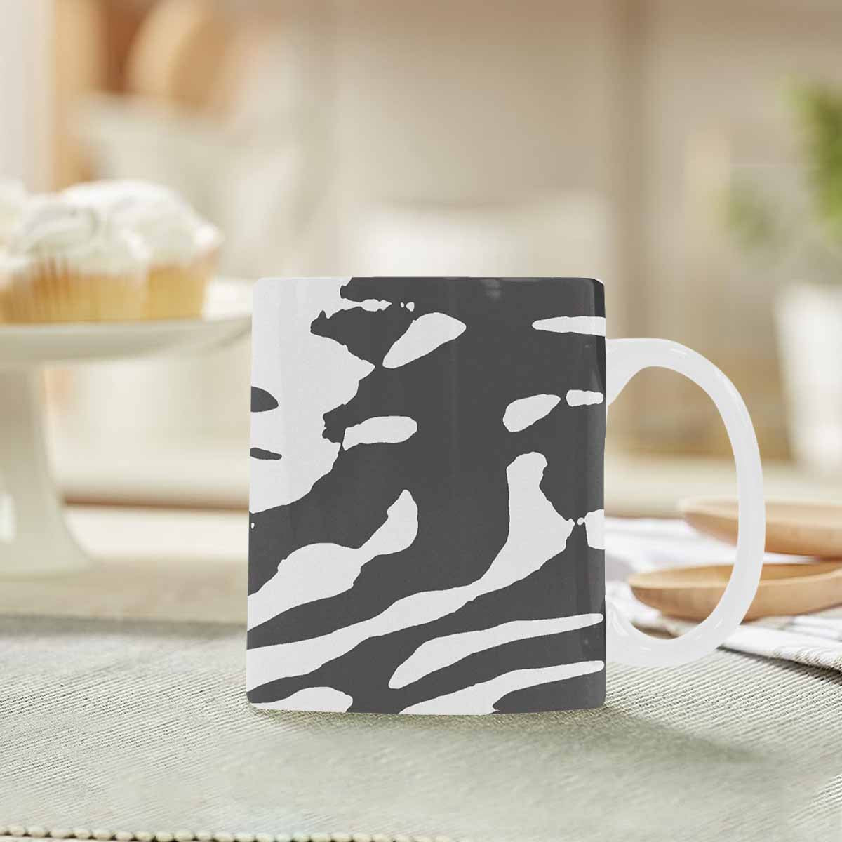 Quality Mug, coffee mug, tea cup, B & W Abstract, Set 1, design 3