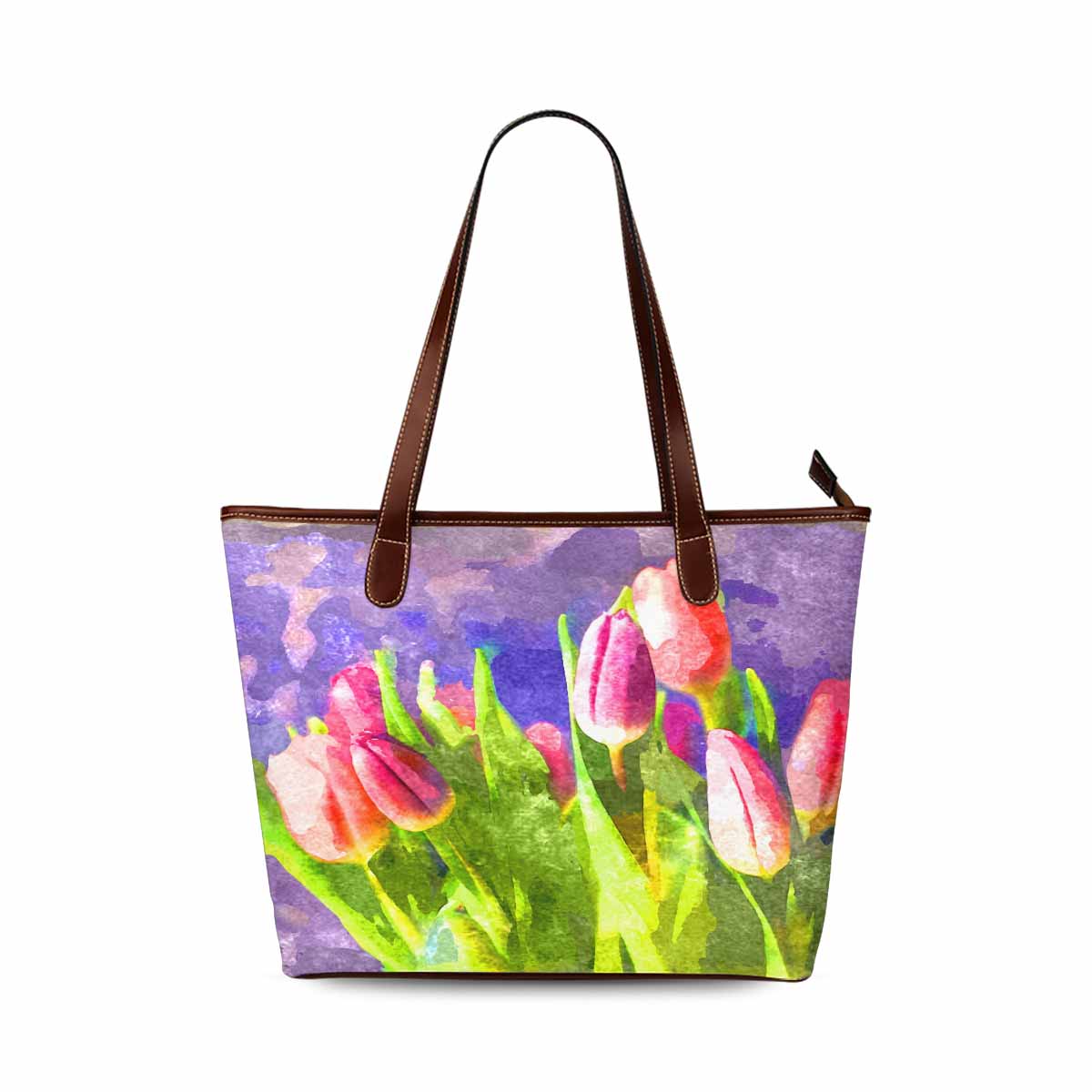 Classic Fabric handbag, watercolor floral, design 260