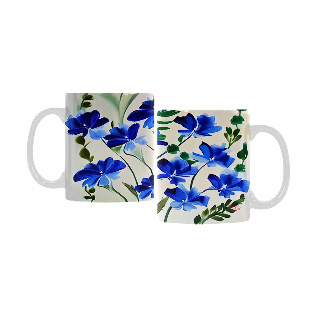 Quality Mug, coffee mug, tea cup, Bright florals, Set 1, Design 80