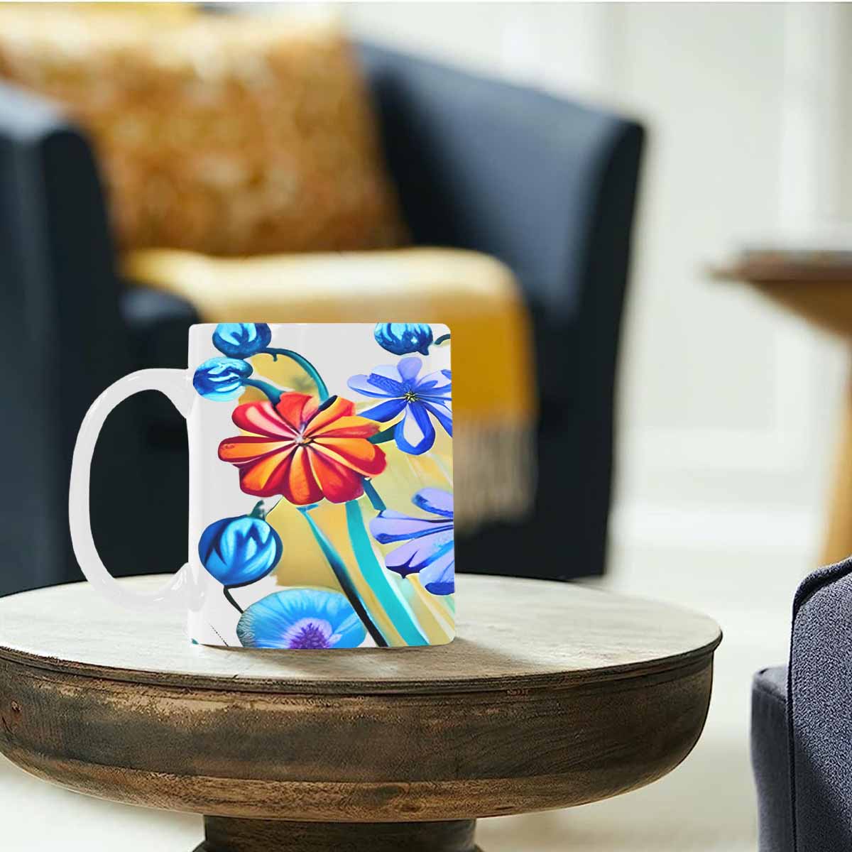 Quality Mug, coffee mug, tea cup, Bright florals, Set 1A, Design 41