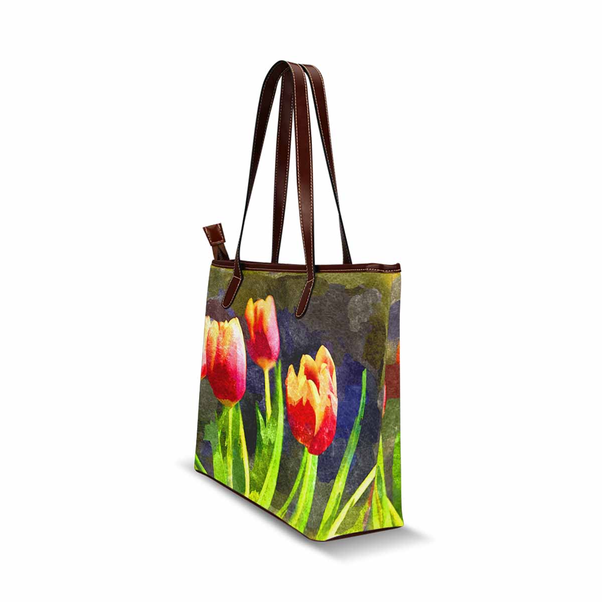 Classic Fabric handbag, watercolor floral, design 255