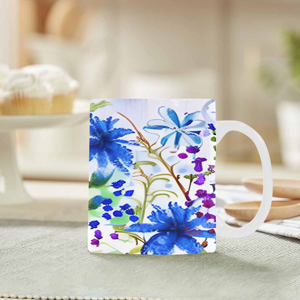Quality Mug, coffee mug, tea cup, Bright florals, Set 1, Design 6