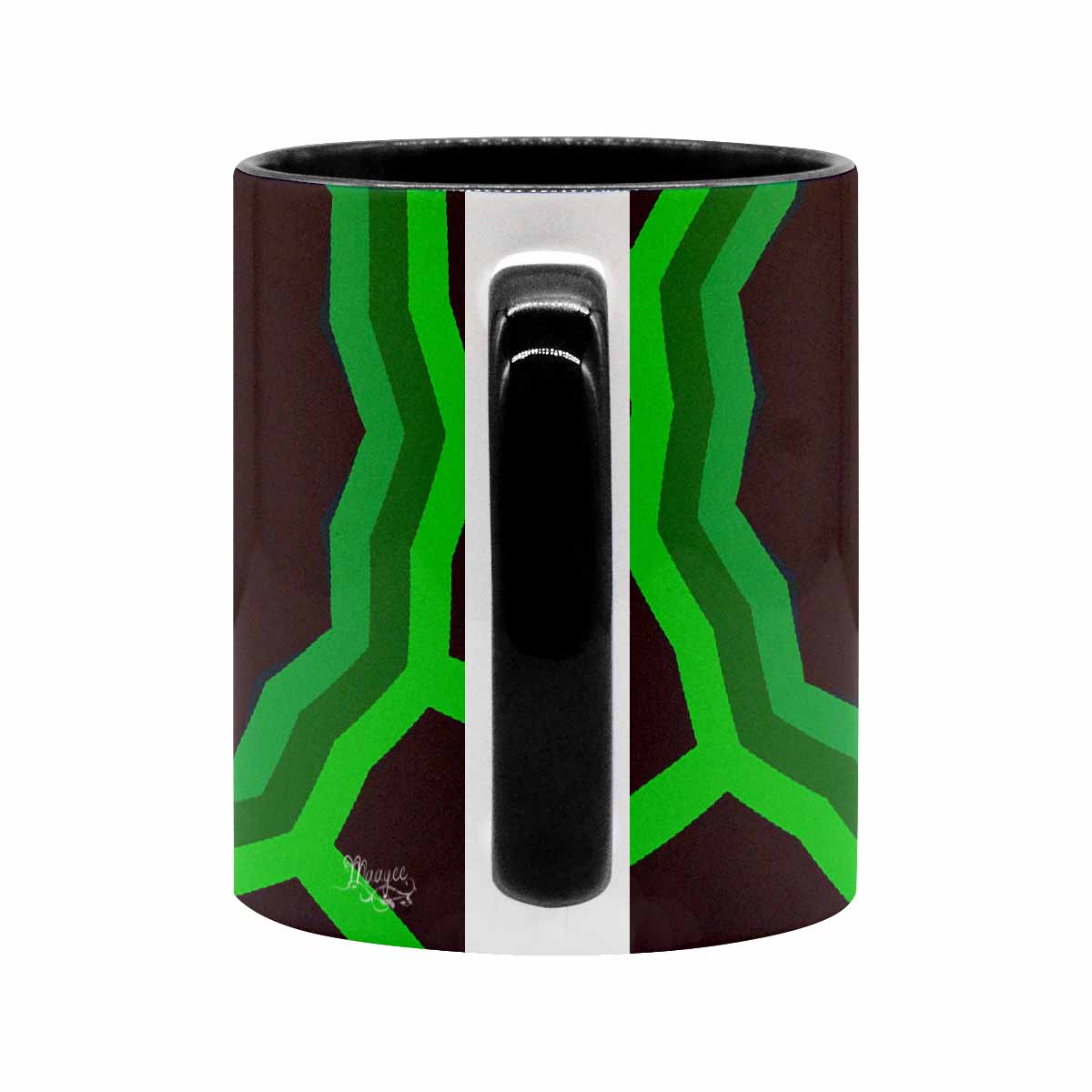 Coffee Mug, tea cup, black core, abstract, design 64