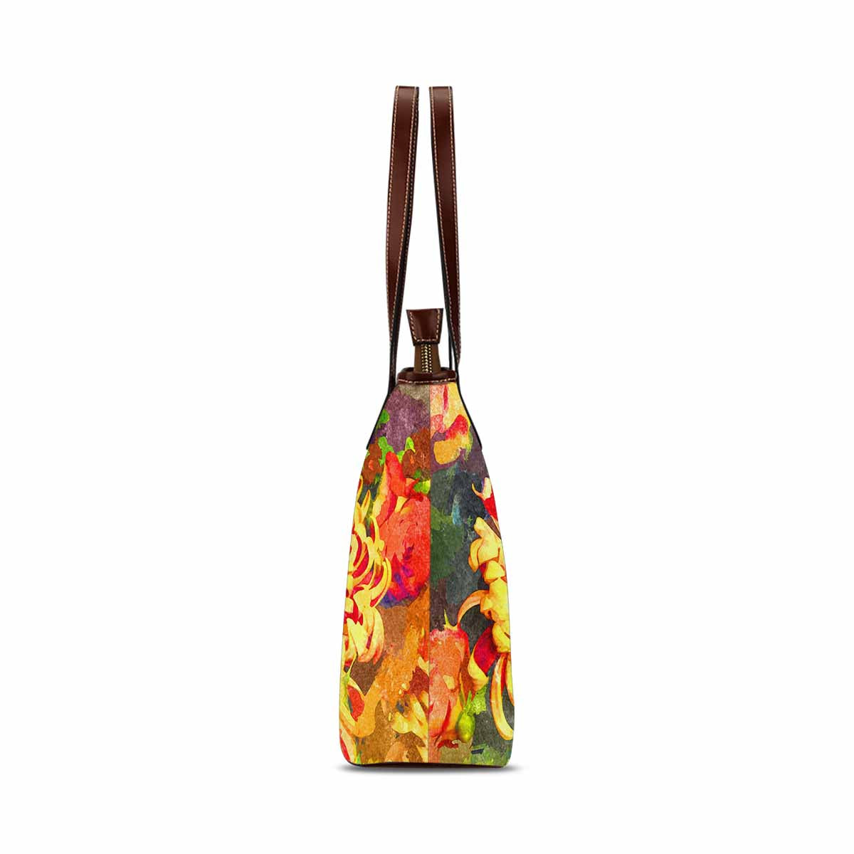 Classic Fabric handbag, watercolor floral, design 48