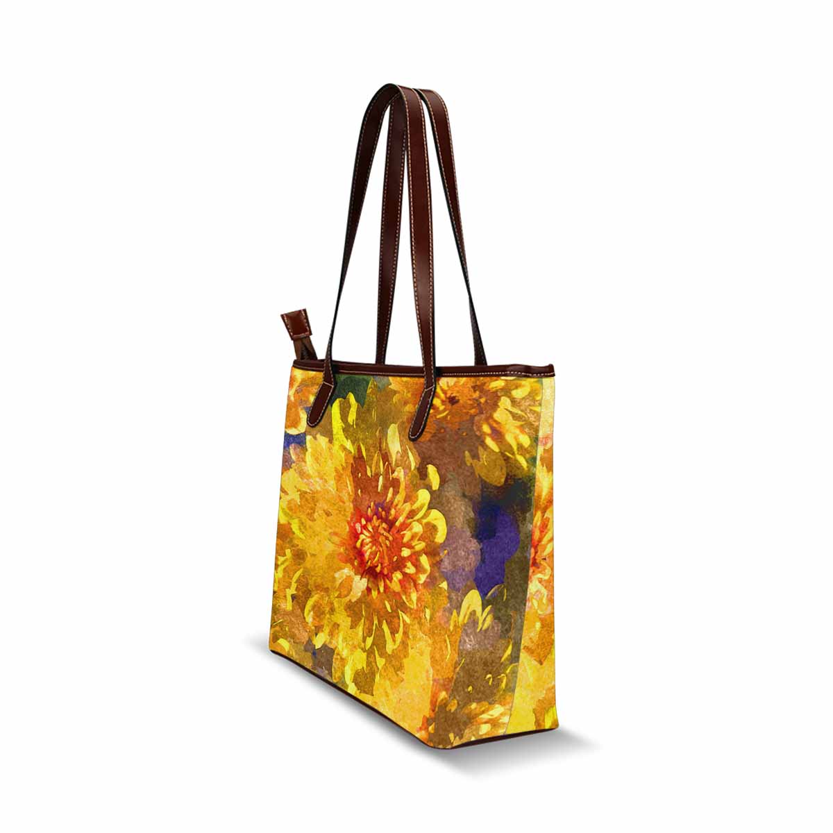 Classic Fabric handbag, watercolor floral, design 106