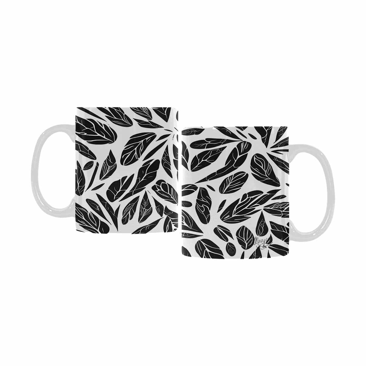 Quality Mug, coffee mug, tea cup, B & W Abstract, Set 1, design 17