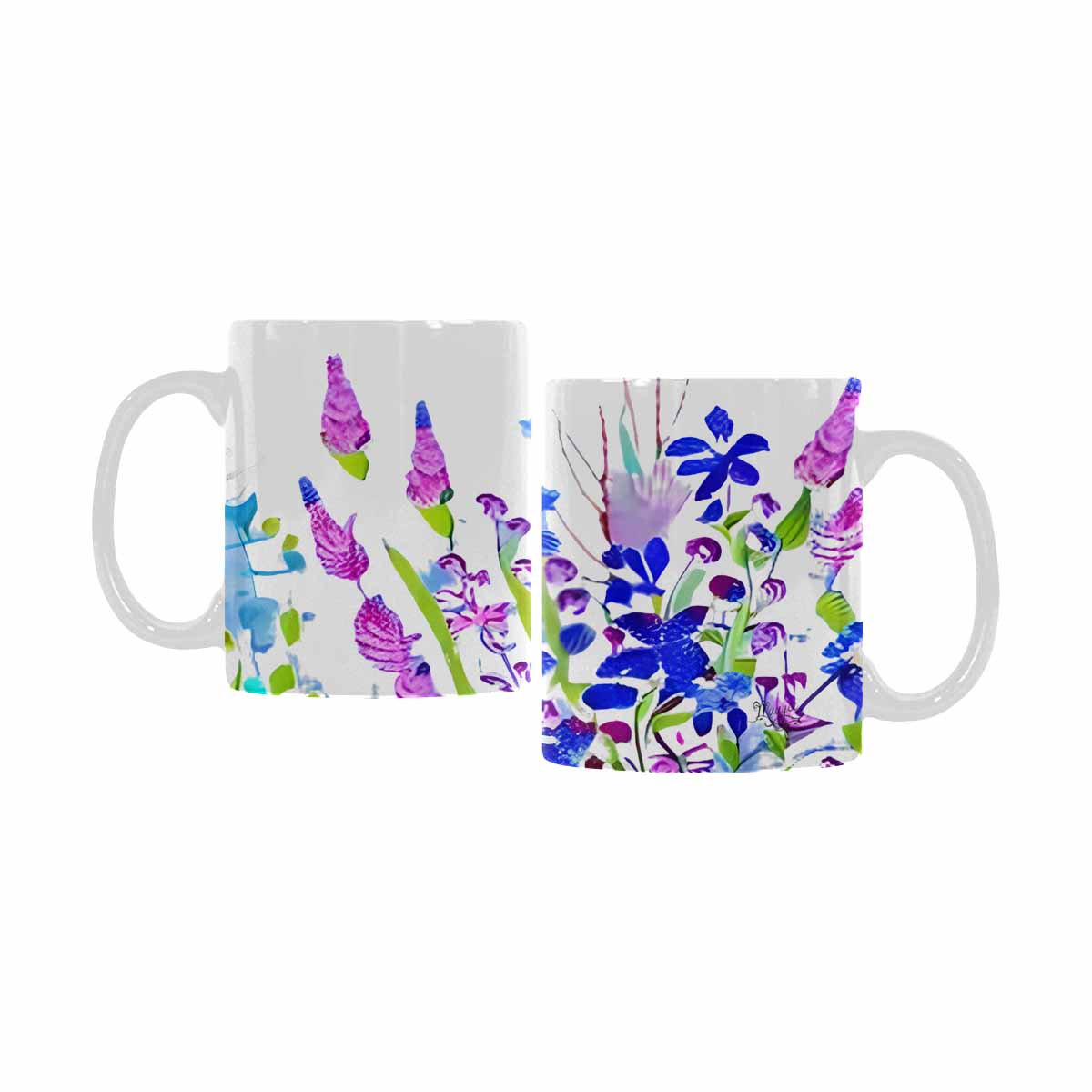 Quality Mug, coffee mug, tea cup, Bright florals, Set 1A, Design 9