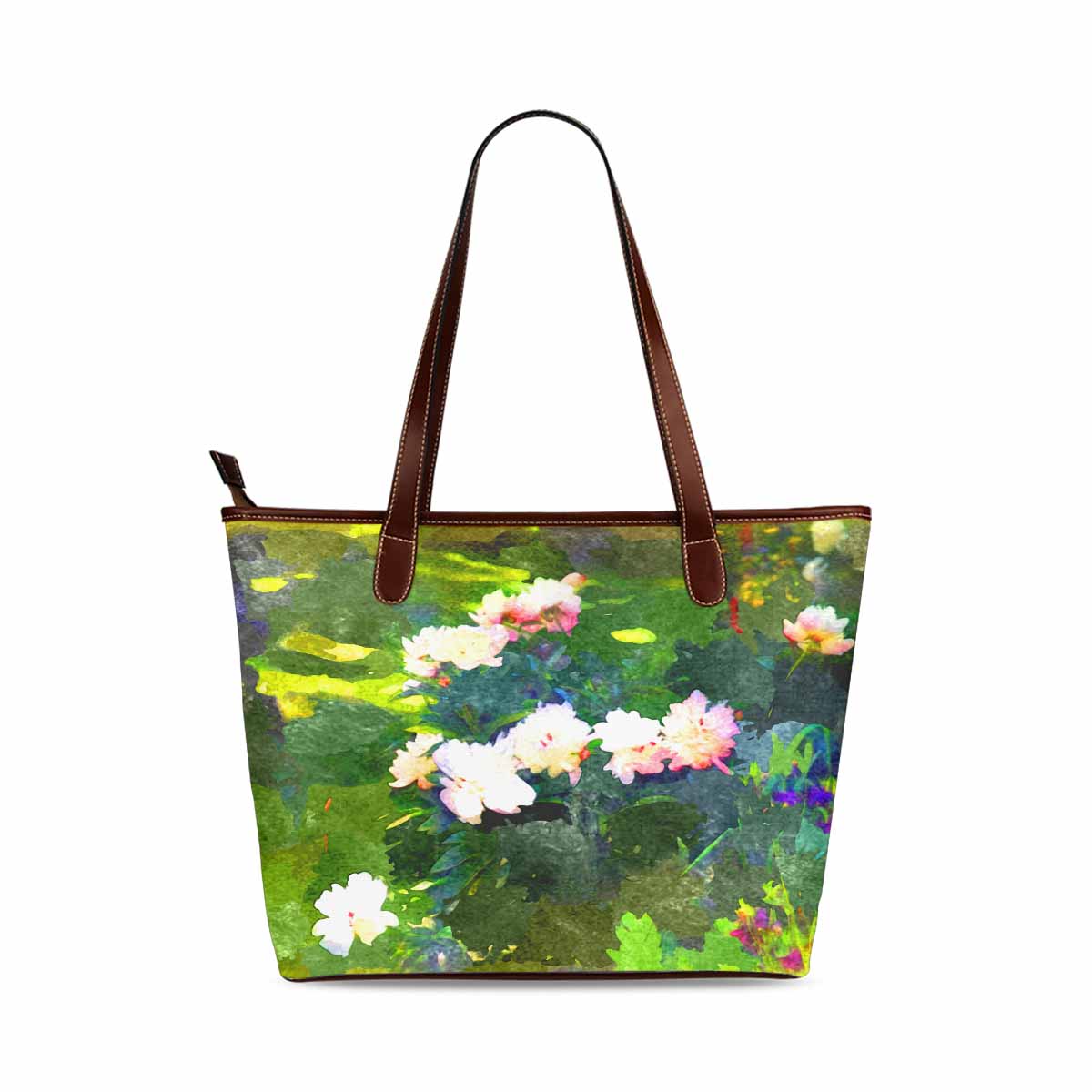 Classic Fabric handbag, watercolor floral, design 98