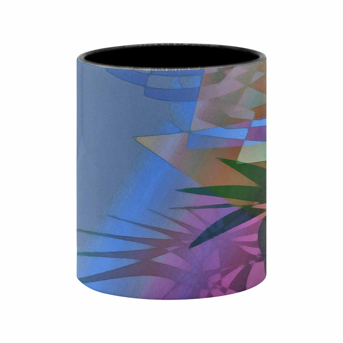 Coffee Mug, tea cup, black core, abstract, design 35