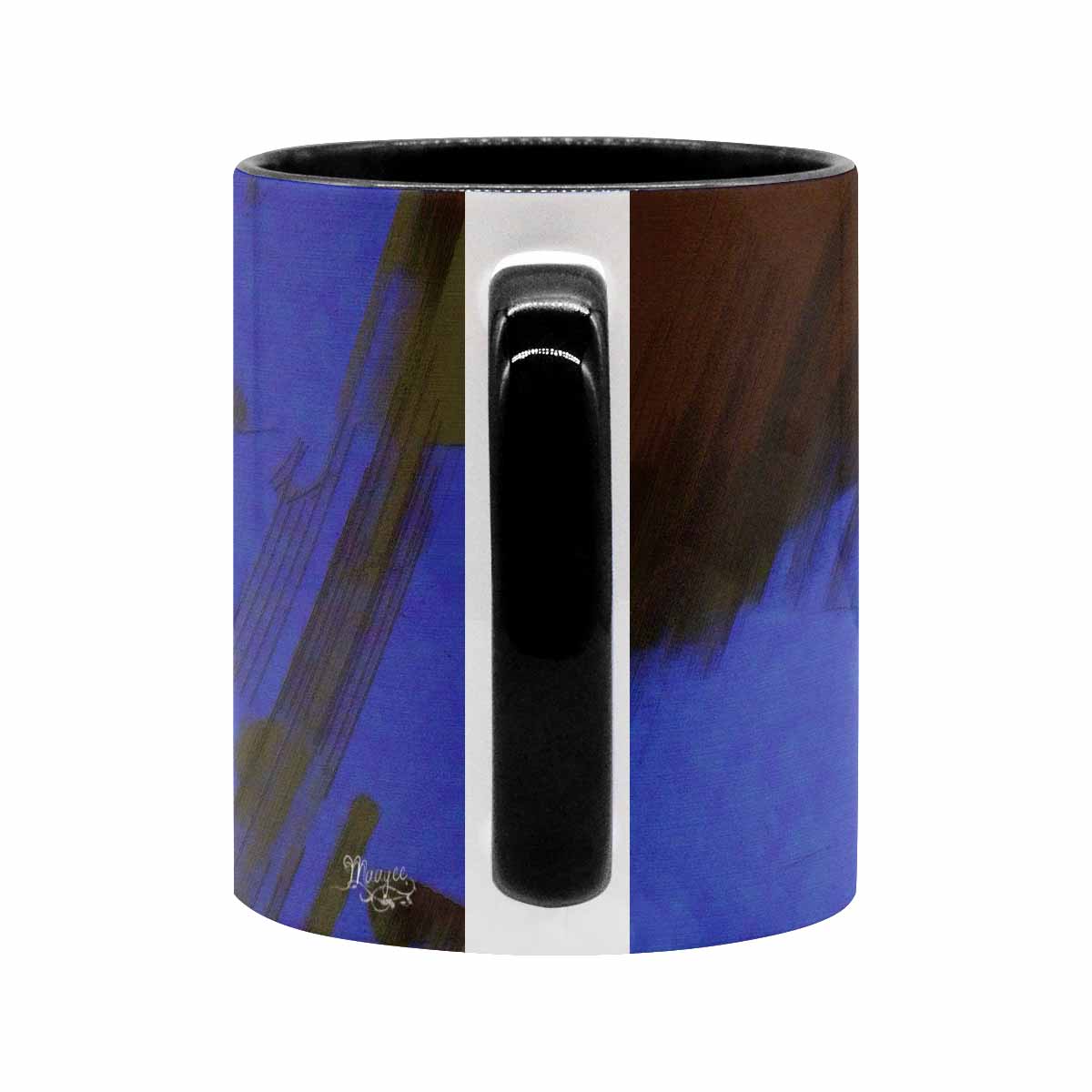 Coffee Mug, tea cup, black core, abstract, design 55