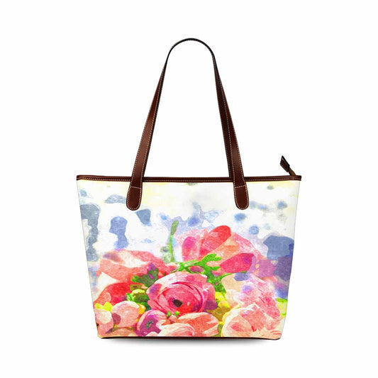 Classic Fabric handbag, watercolor floral, design 228
