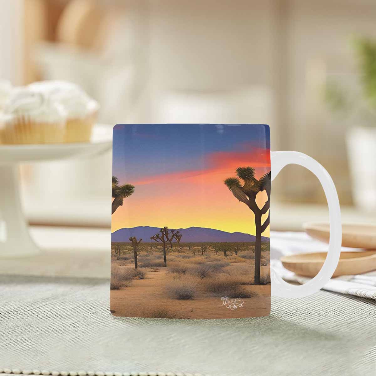 Coffee Mug, tea cup, desert scene, design 6