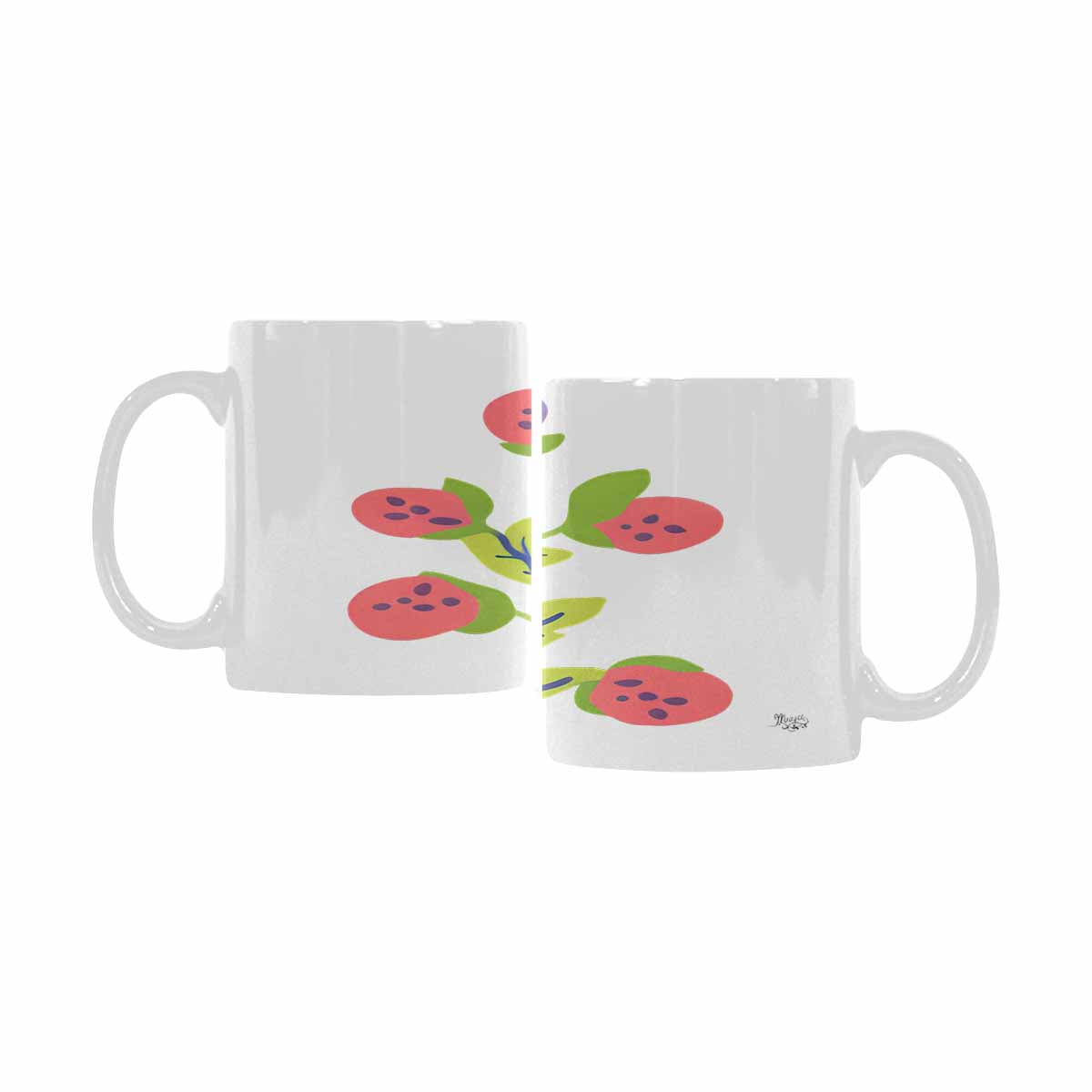 Quality Mug, coffee mug, tea cup, Bright florals, Set 2, design 66
