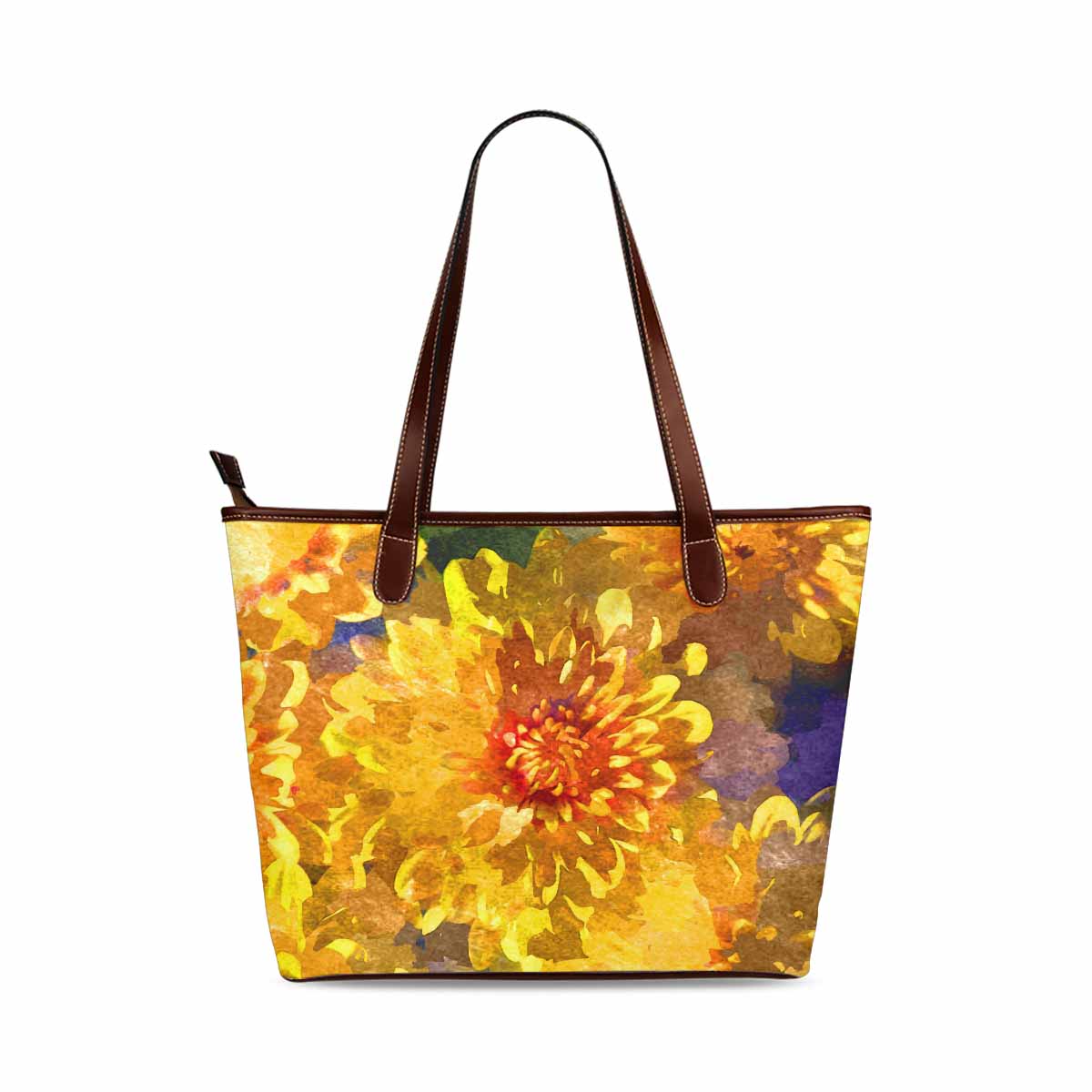 Classic Fabric handbag, watercolor floral, design 106