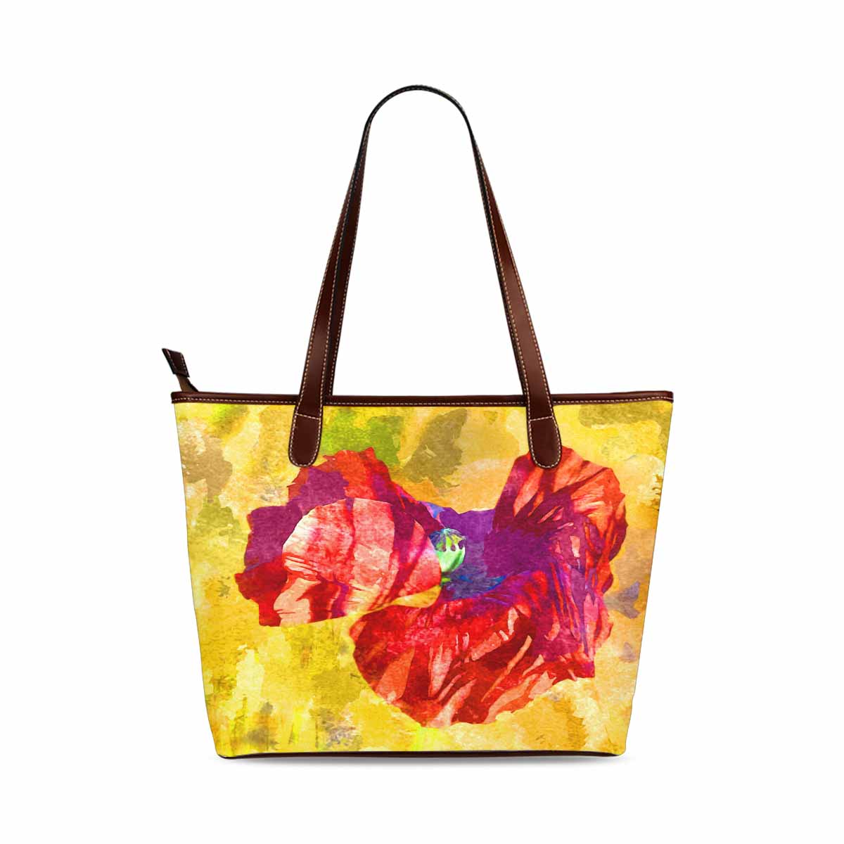 Classic Fabric handbag, watercolor floral, design 188