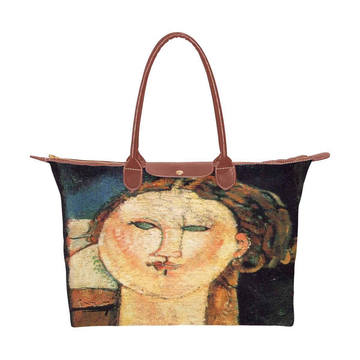 Classic handbag, Modigliani design, choice of 2 colors, Antonia