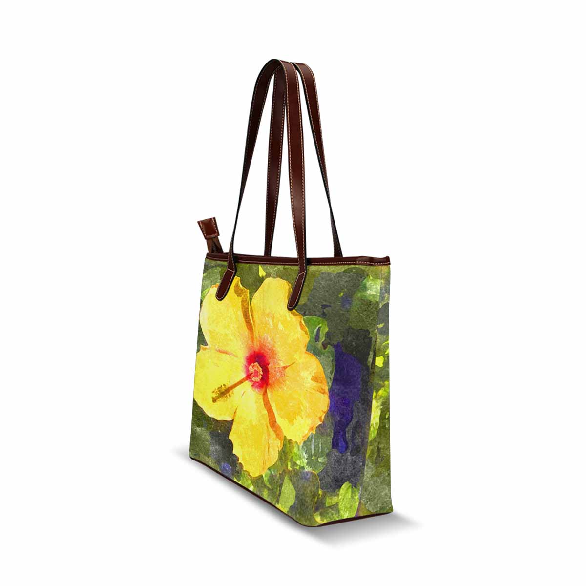 Classic Fabric handbag, watercolor floral, design 124