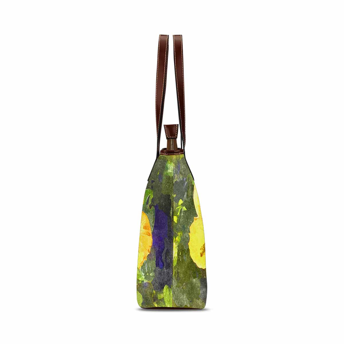 Classic Fabric handbag, watercolor floral, design 124