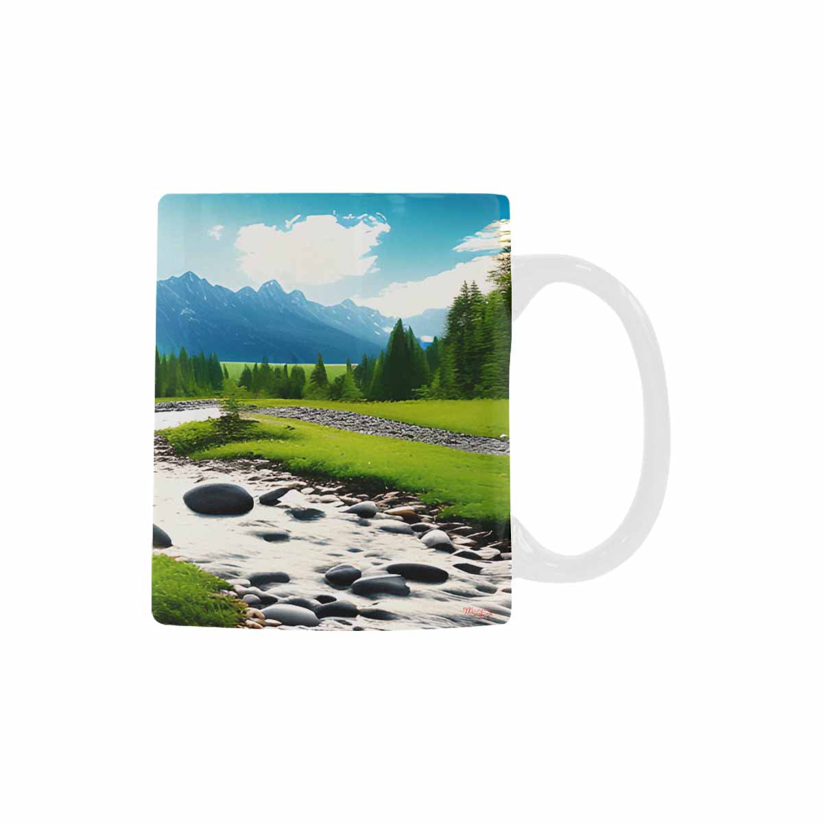 Rivers & Mountains Landscape mugs, set 1 design 6