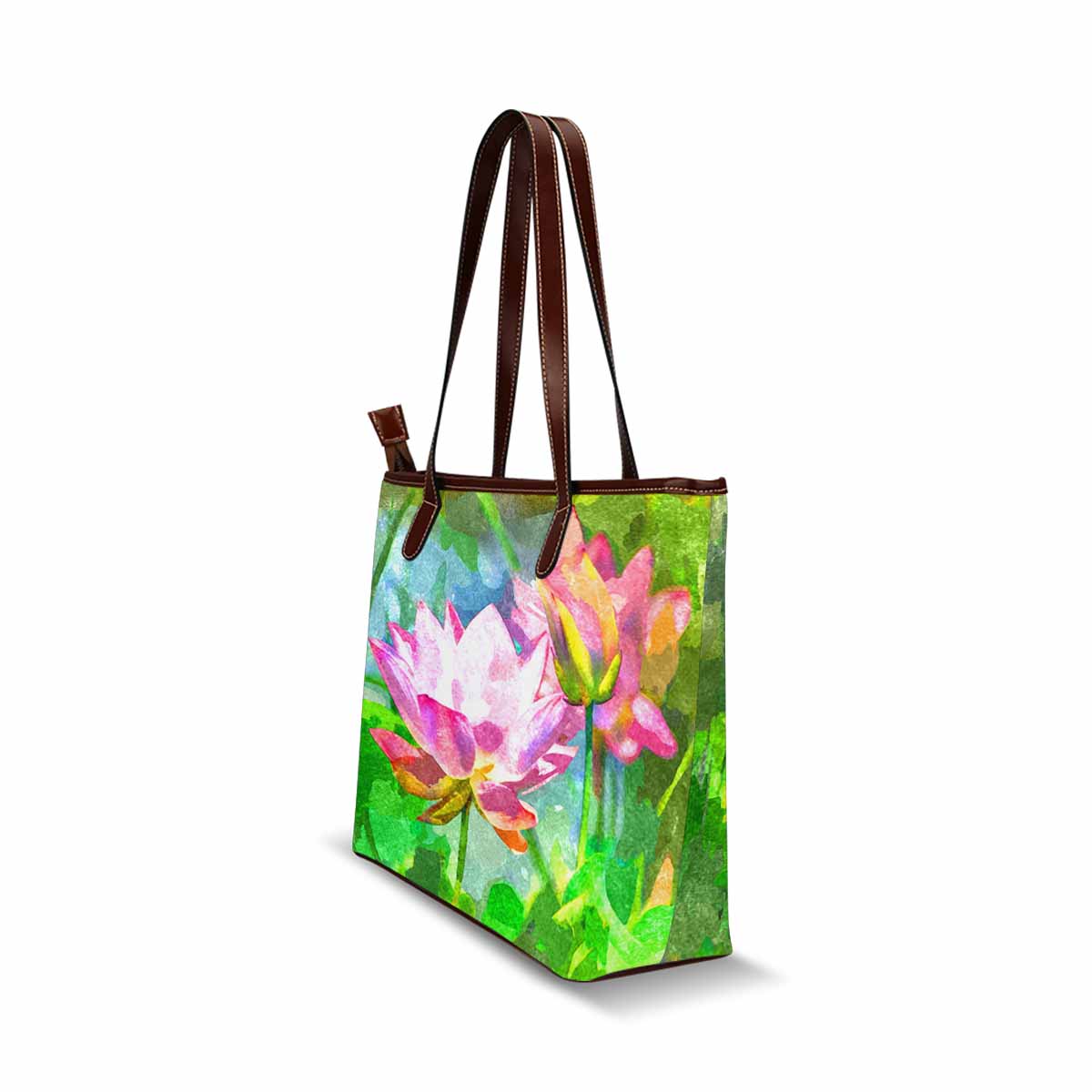Classic Fabric handbag, watercolor floral, design 281