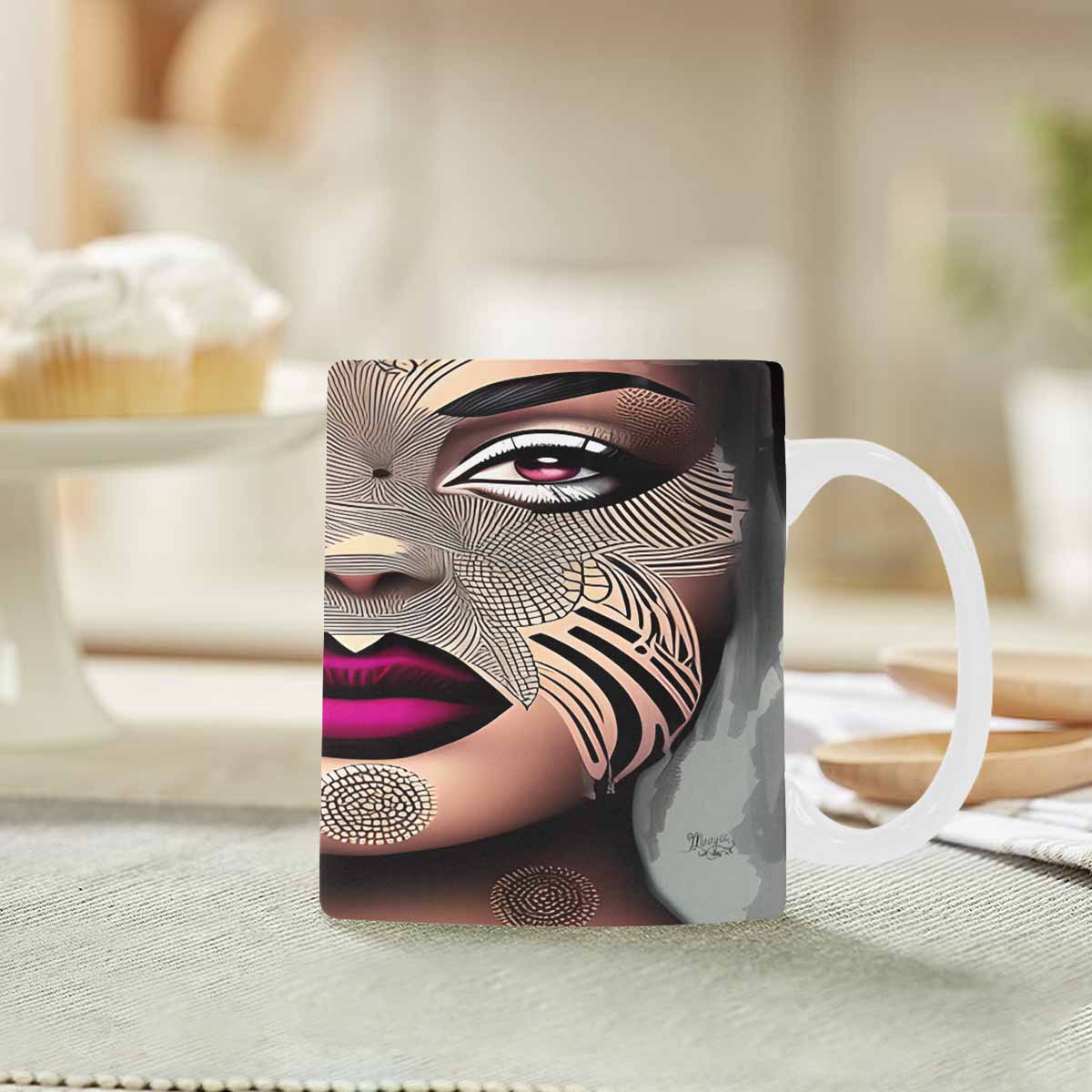 Quality Mug, coffee mug, tea cup, Black Faces, Set 1, design 21