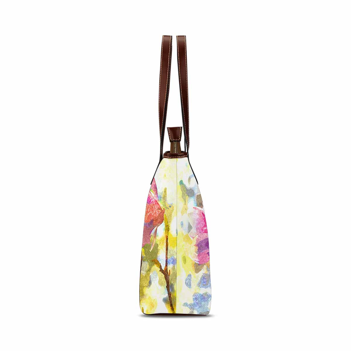 Classic Fabric handbag, watercolor floral, design 194