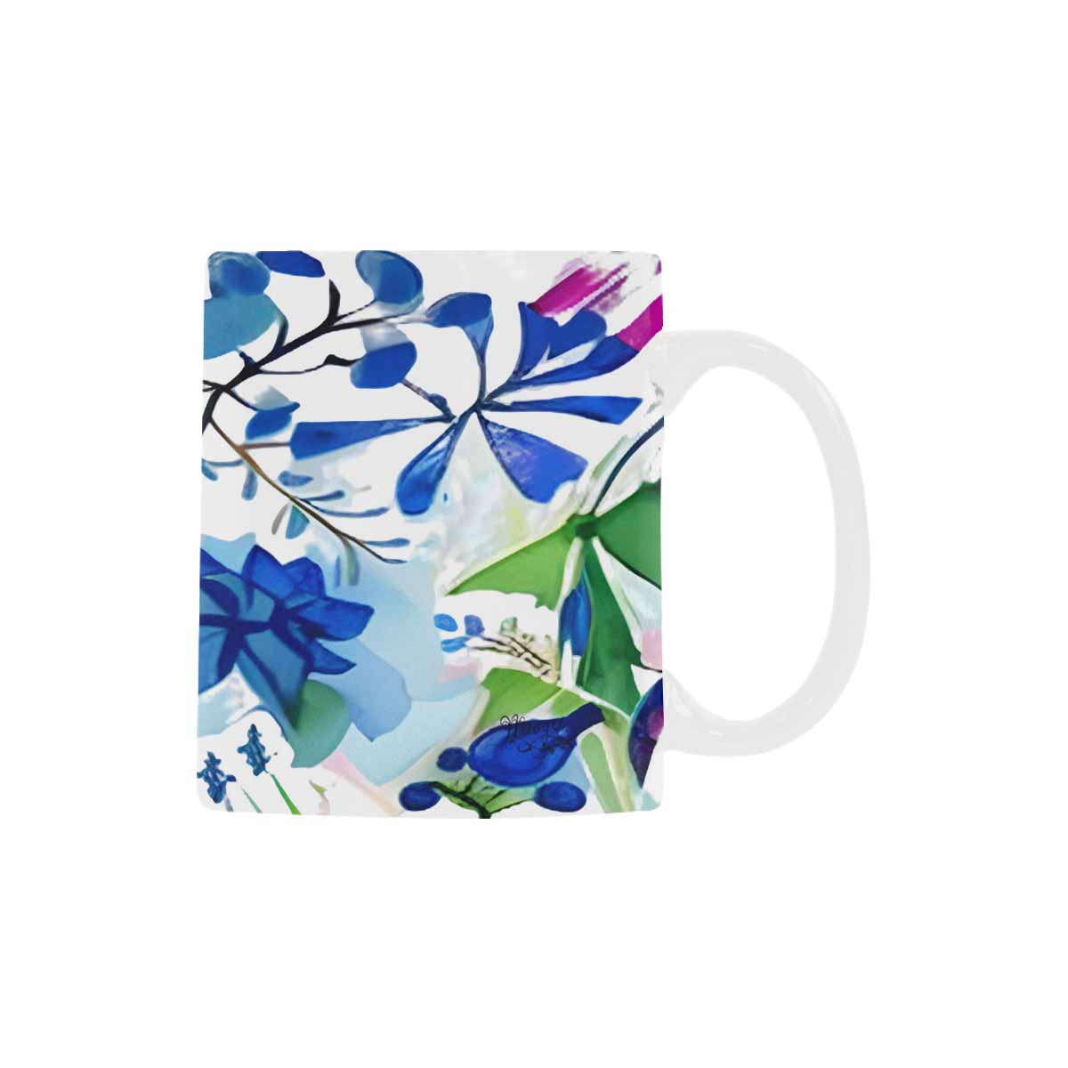 USA made Quality Mug, coffee mug, tea cup, Bright florals, Set 1A, Design 27