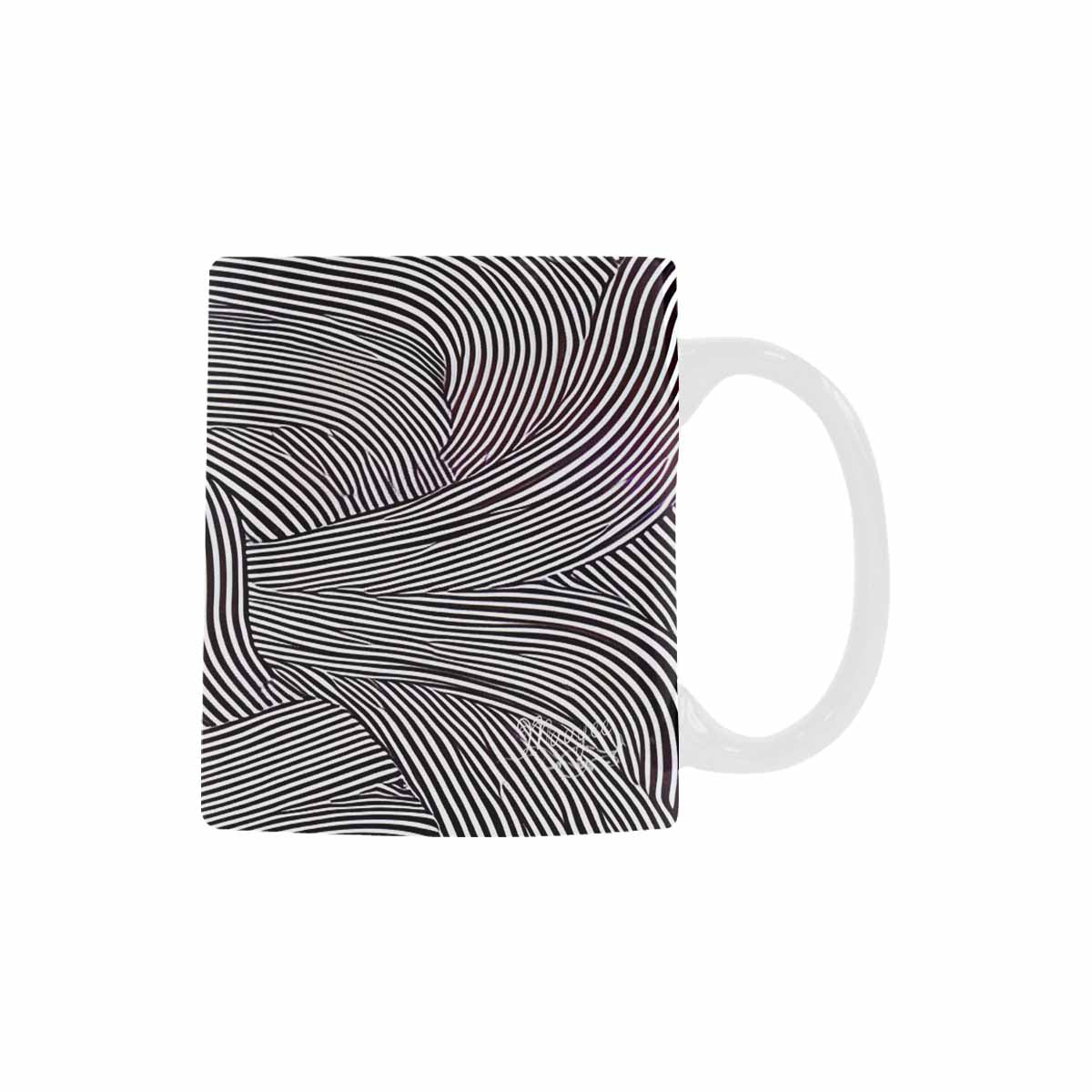 Quality Mug, coffee mug, tea cup, B & W Abstract, Set 1, design 25