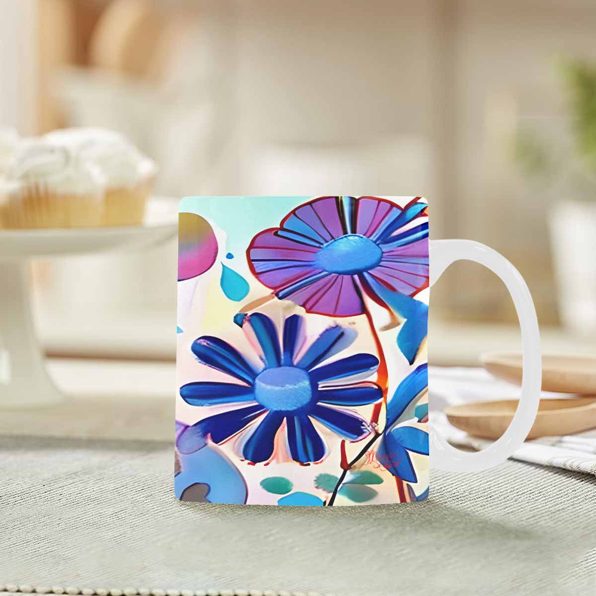 Quality Mug, coffee mug, tea cup, Bright florals, Set 1, Design 51