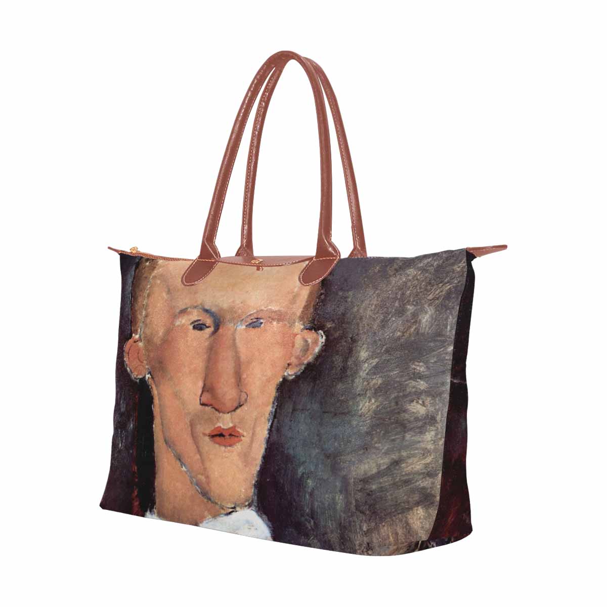 Classic handbag, Modigliani design, choice of 2 colors, Portrait of Cendras