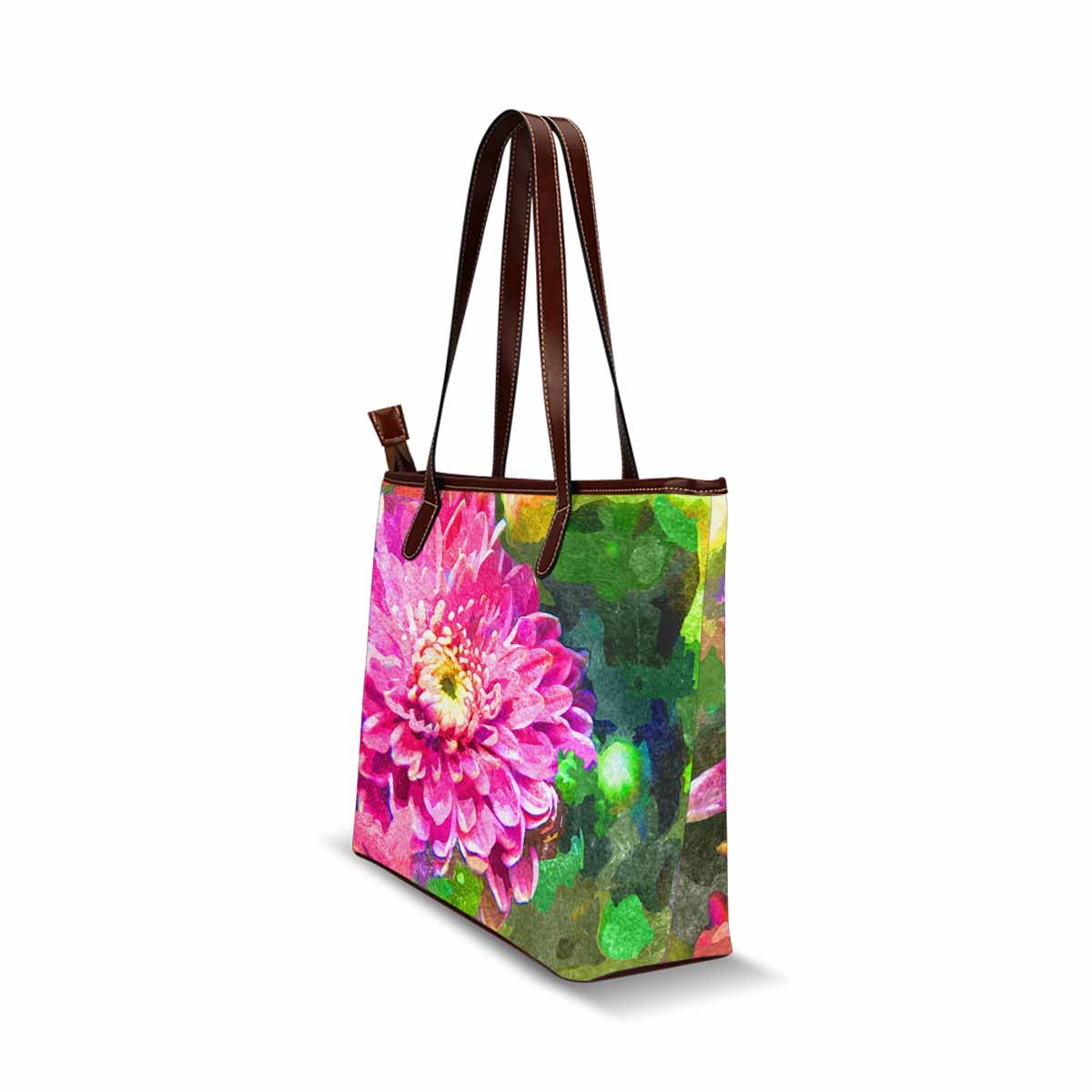 Classic Fabric handbag, watercolor floral, design 142