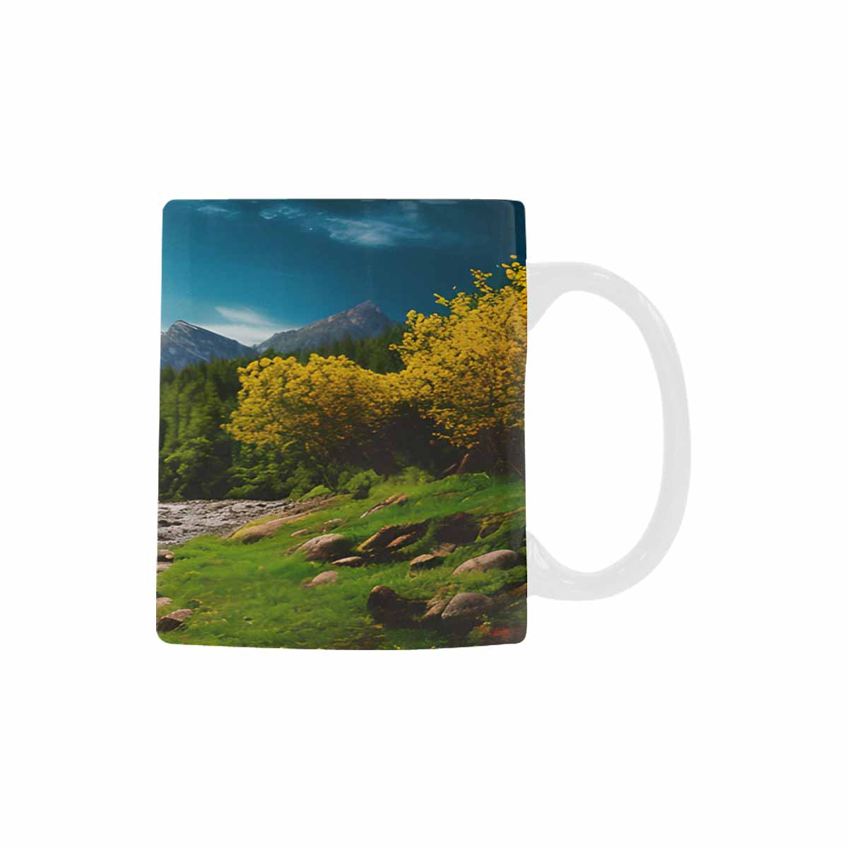 Rivers & Mountains Landscape mugs, set 1 design 5