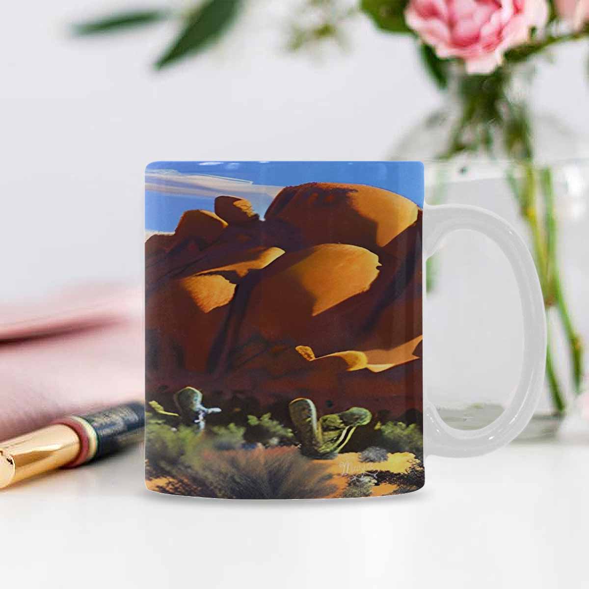 Coffee Mug, tea cup, desert scene, design 18