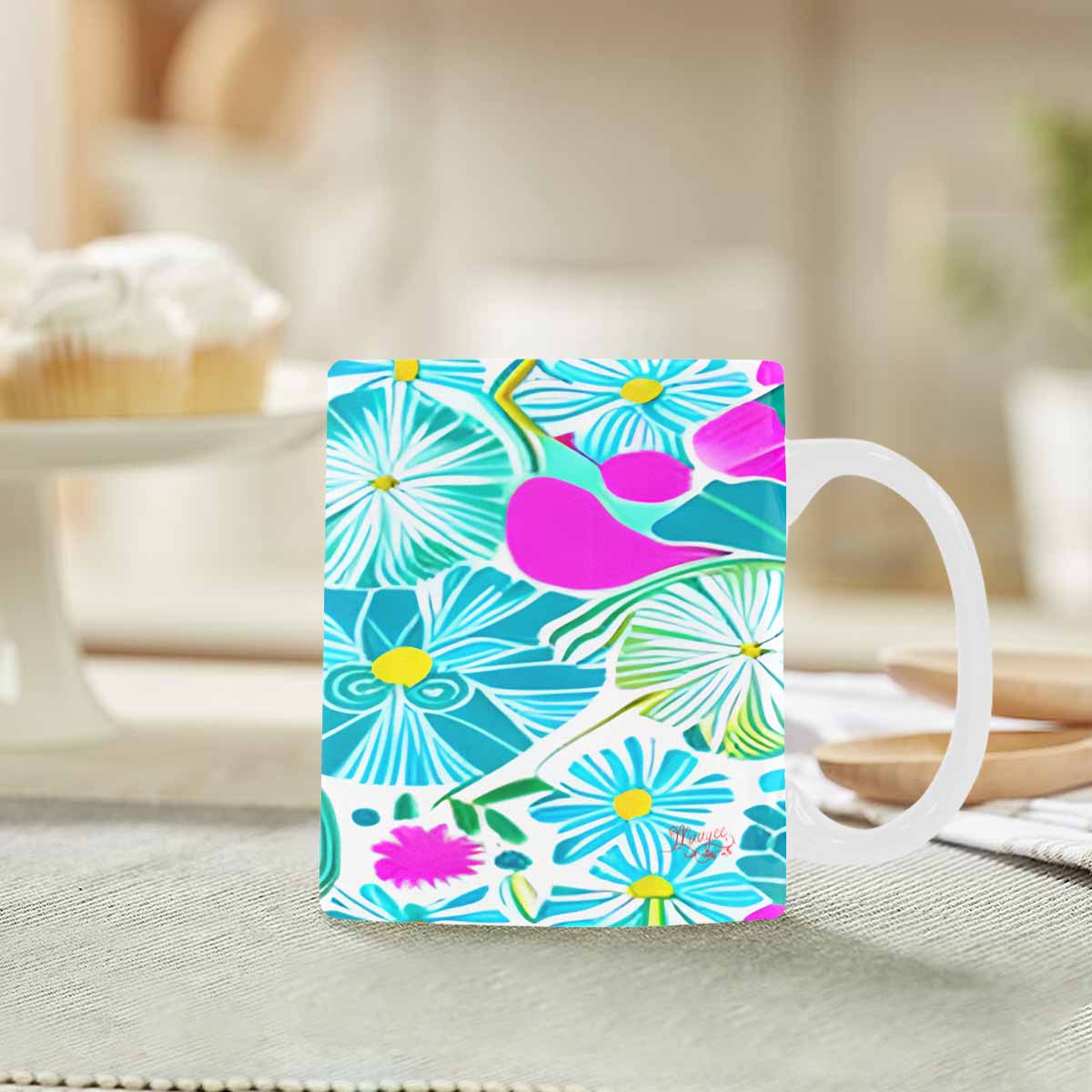 Quality Mug, coffee mug, tea cup, Bright florals, Set 1, Design 131