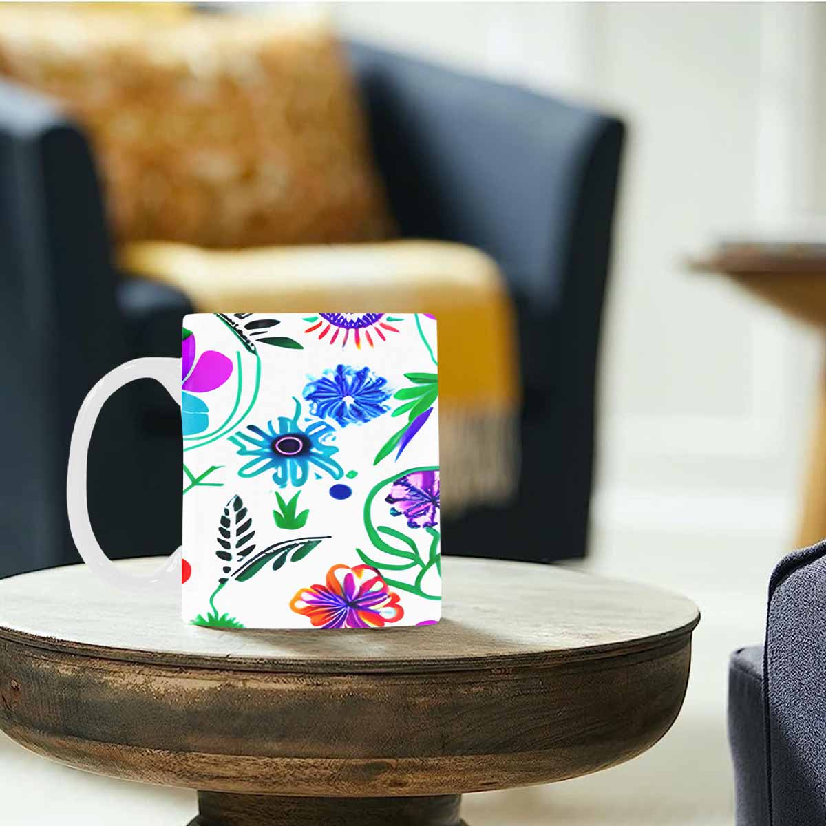 Quality Mug, coffee mug, tea cup, Bright florals, Set 1, Design 128