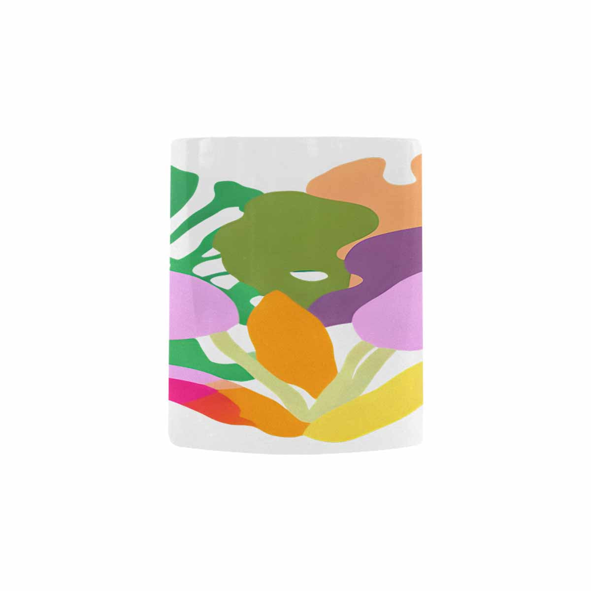 USA made Quality Mug, coffee mug, tea cup, Bright florals, Set 2, design 82