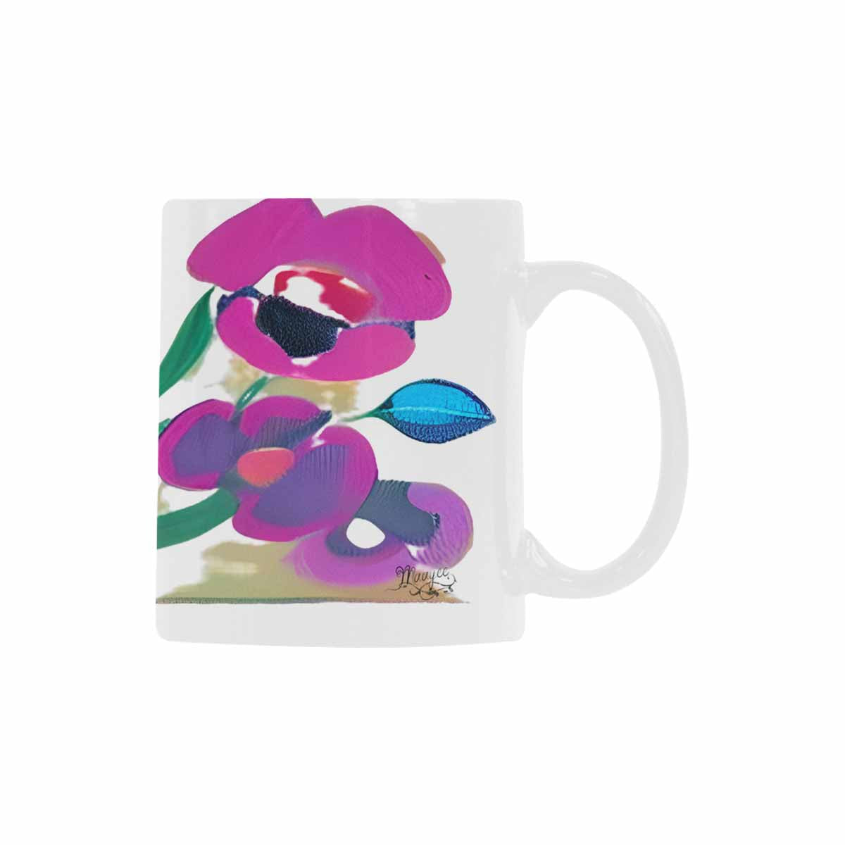 Quality Mug, coffee mug, tea cup, Bright florals, Set 1A, Design 67