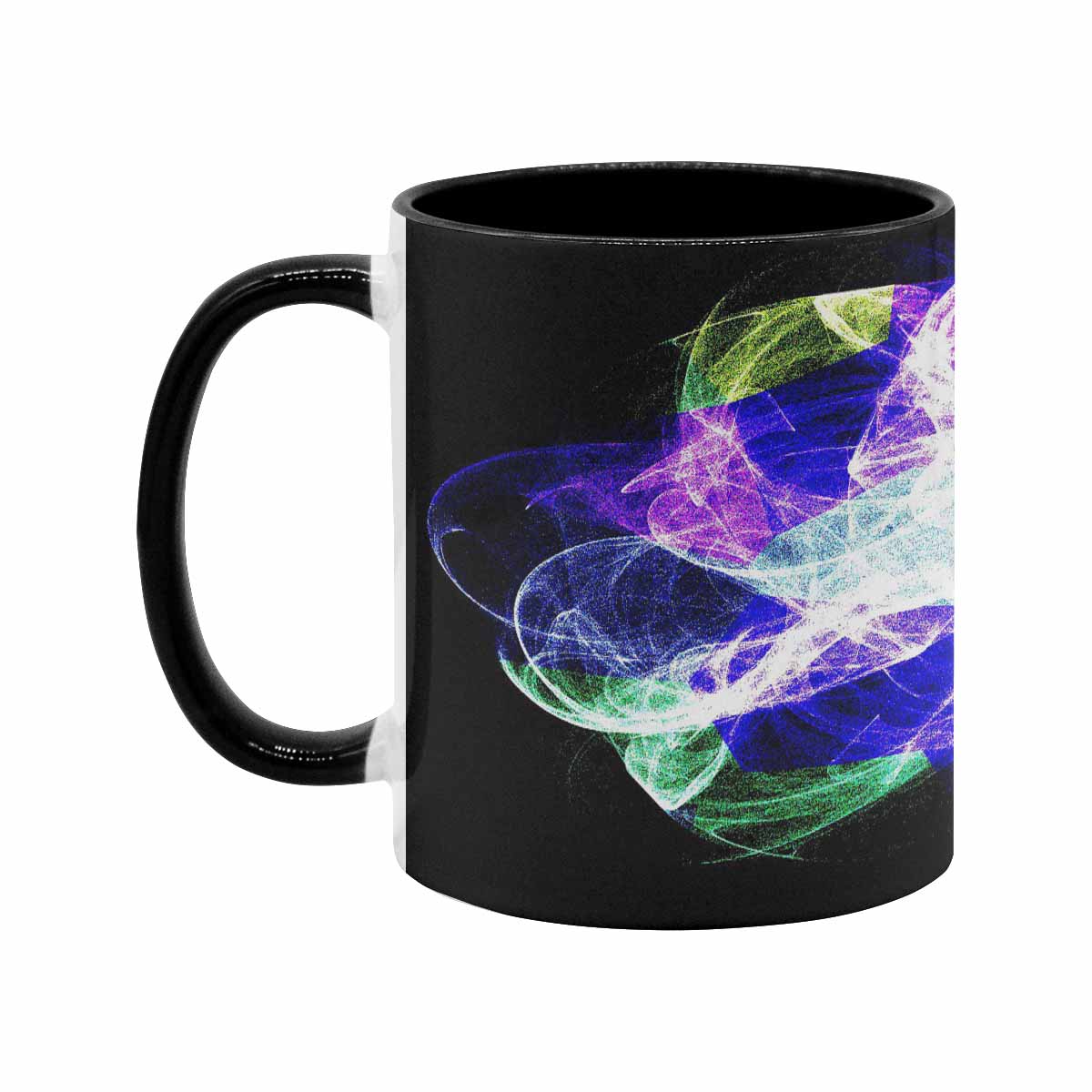 Coffee Mug, tea cup, black core, abstract, design 11