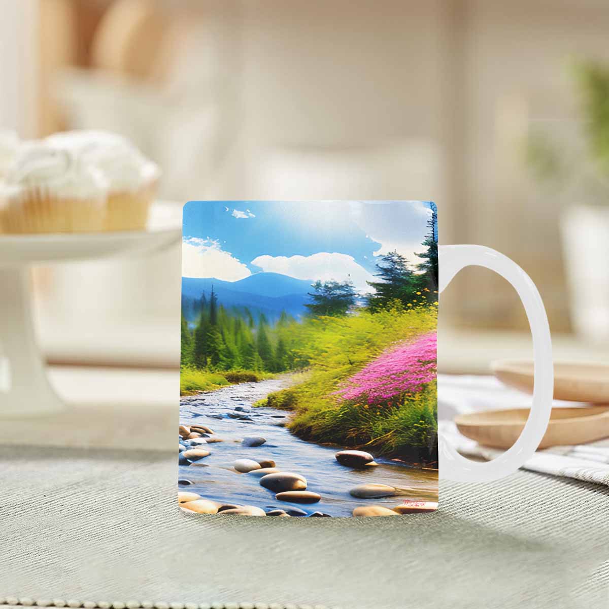 Rivers & Mountains Landscape mugs, set 1 design 13