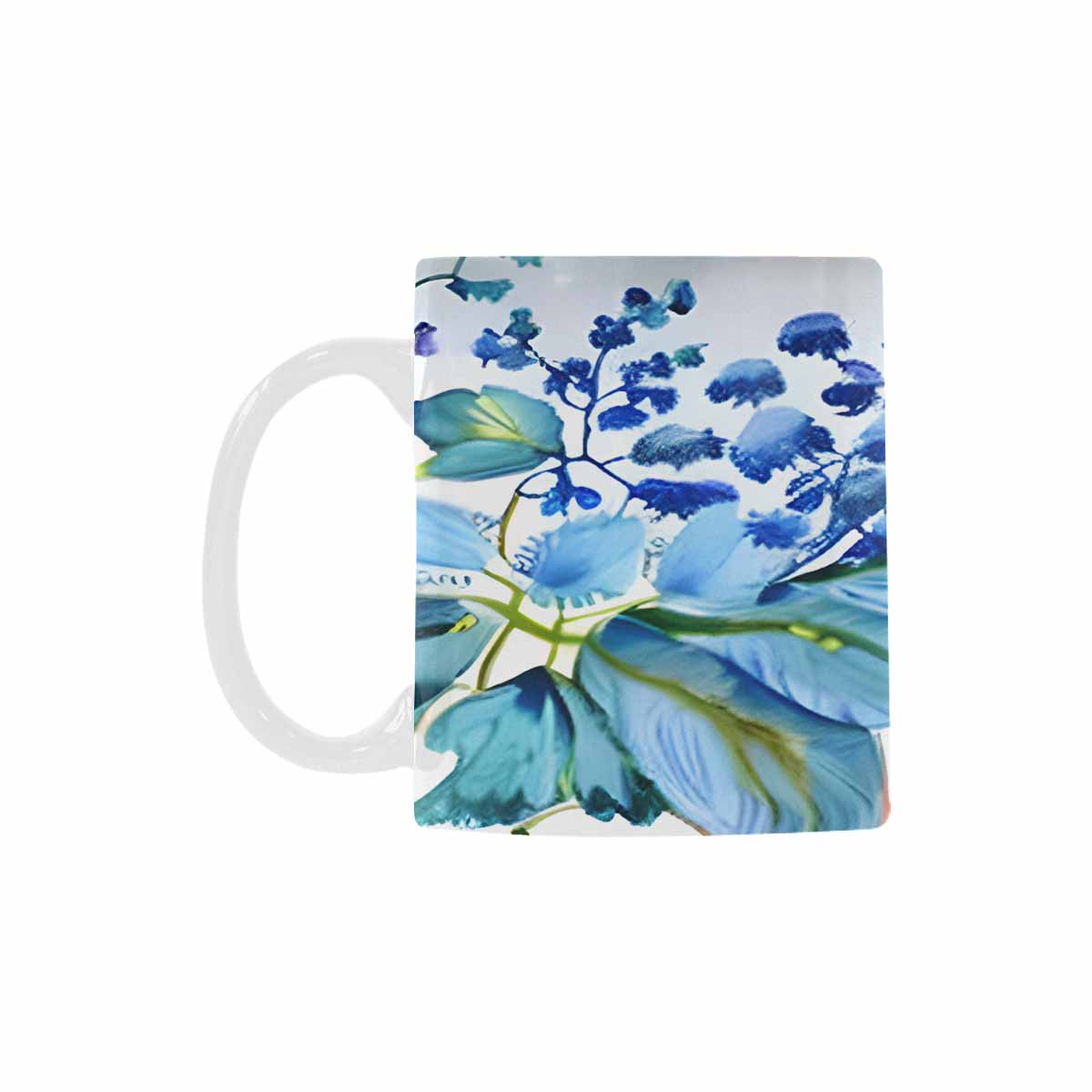 USA made Quality Mug, coffee mug, tea cup, Bright florals, Set 1, Design 21