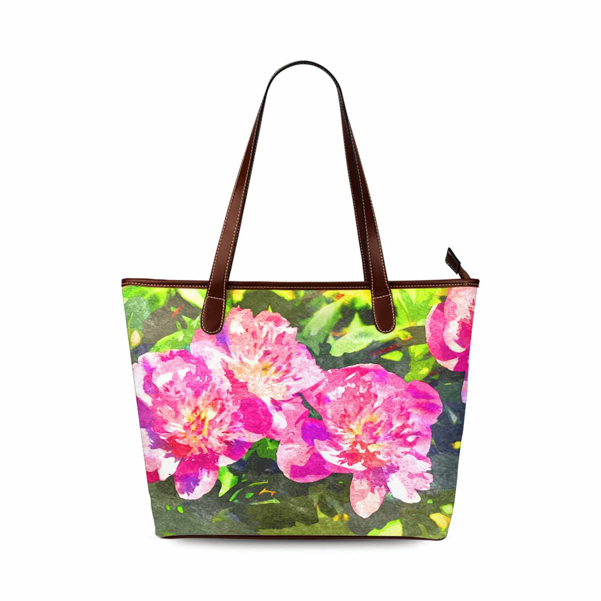 Classic Fabric handbag, watercolor floral, design 167